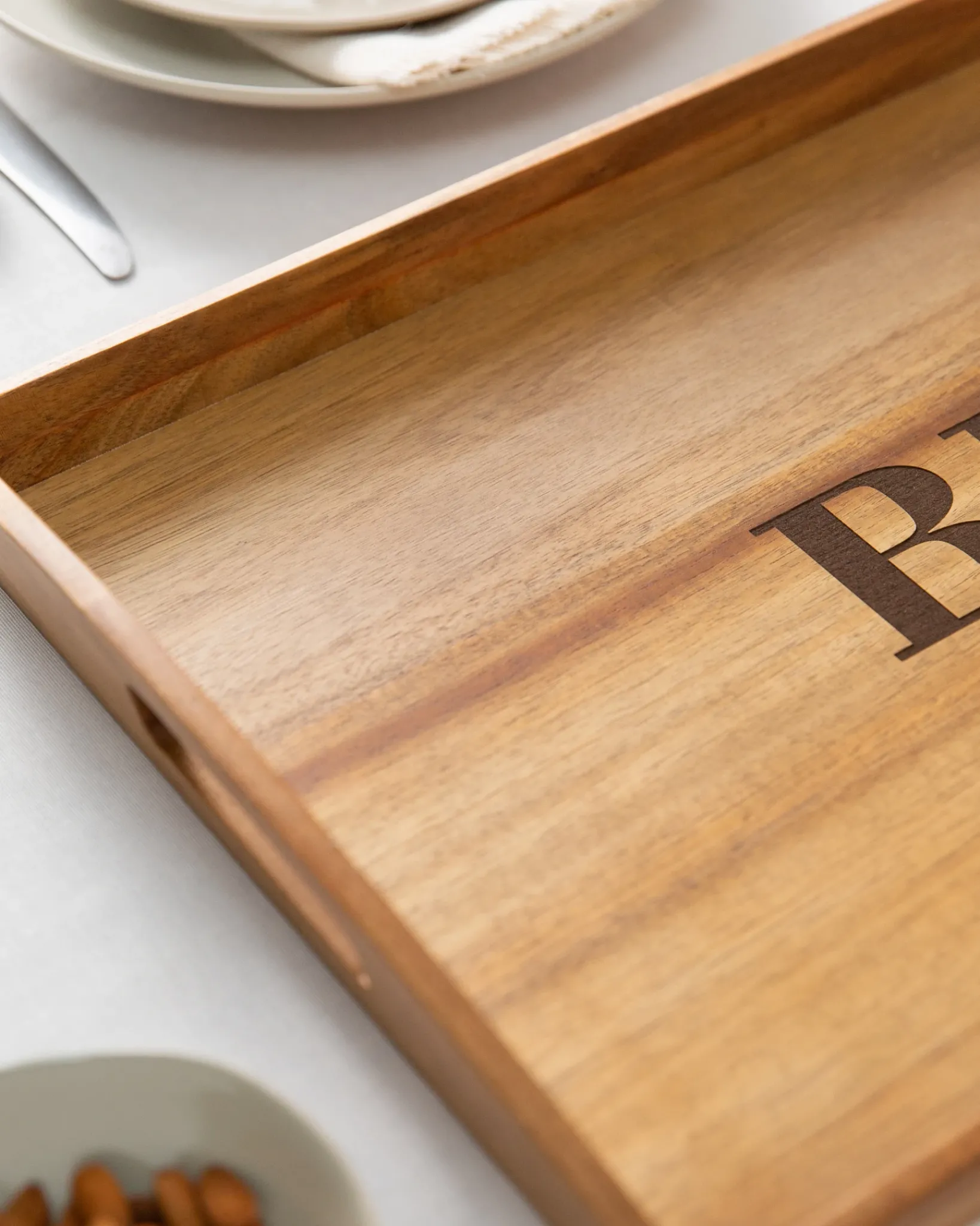 Outlet Acacia Wooden Serving Trays Platters & Drinkware|Personalized Christmas Décor