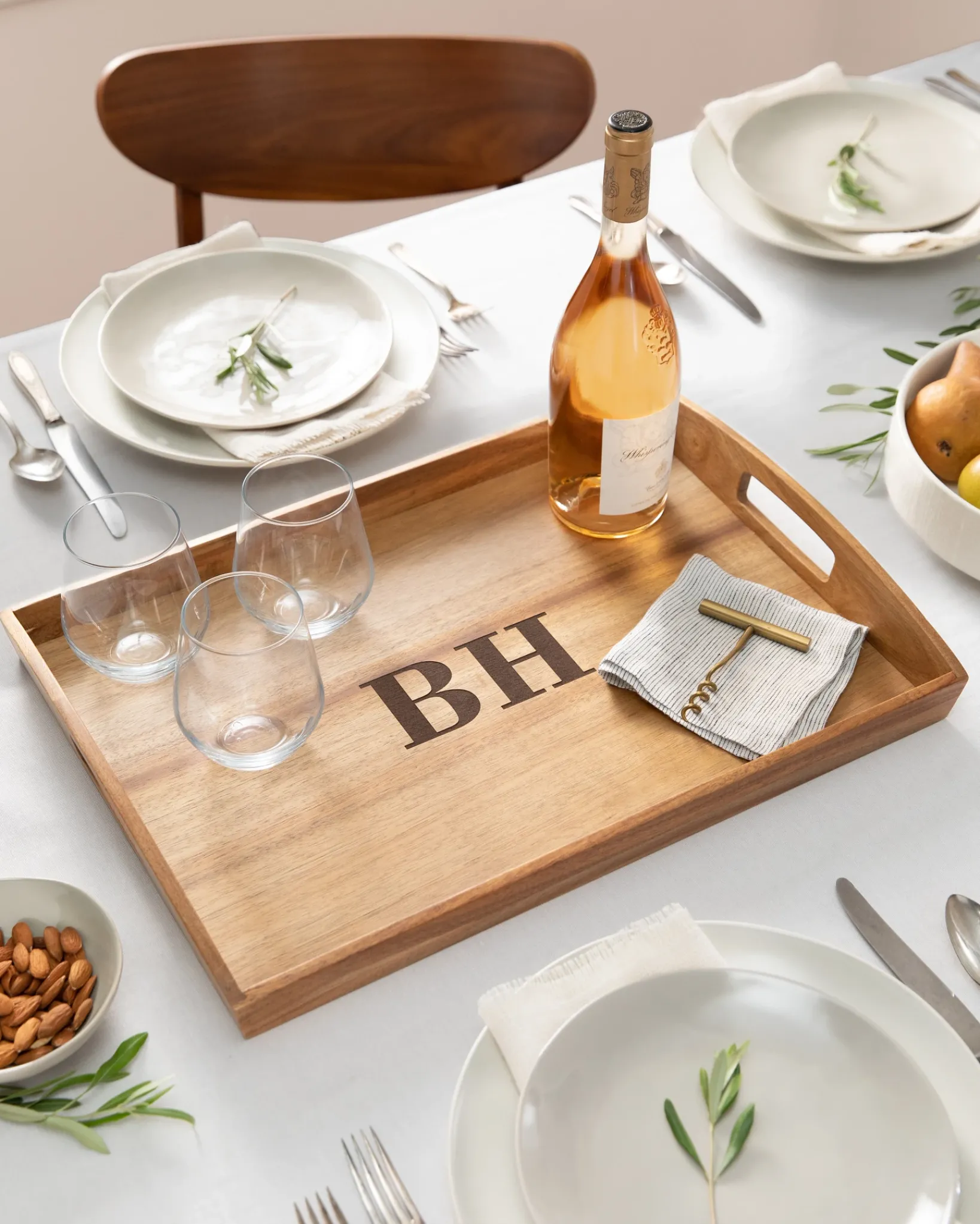 Outlet Acacia Wooden Serving Trays Platters & Drinkware|Personalized Christmas Décor