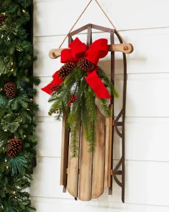 Outlet Alpine Holiday Sled Decorative Accents