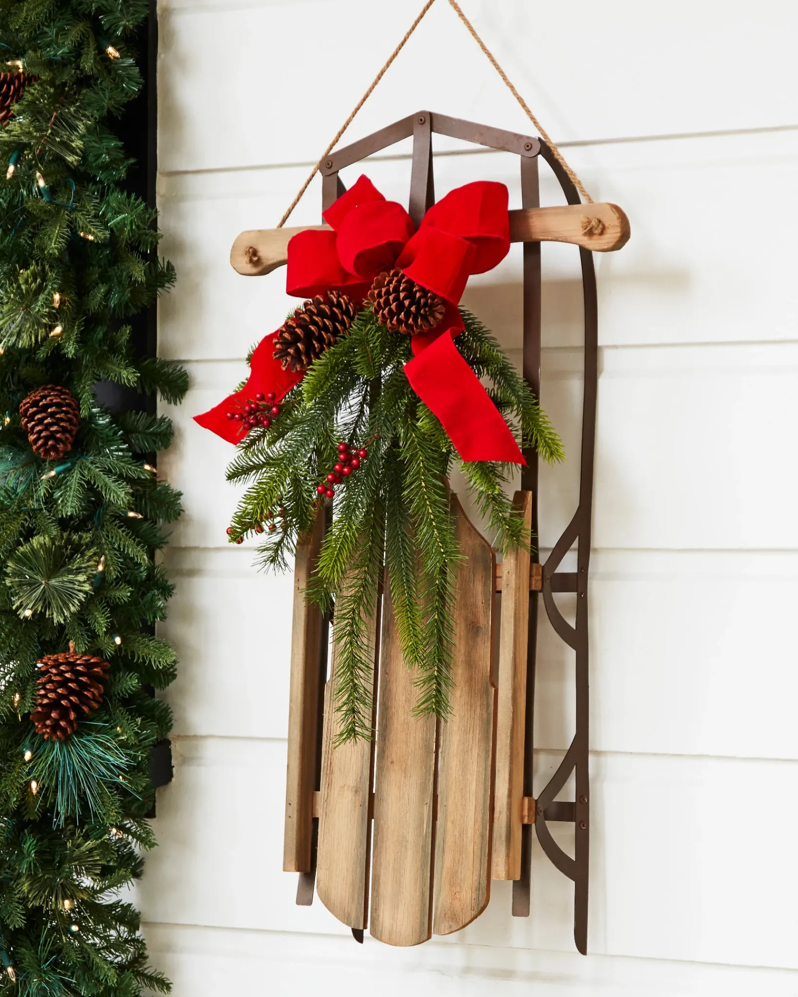 Outlet Alpine Holiday Sled Decorative Accents