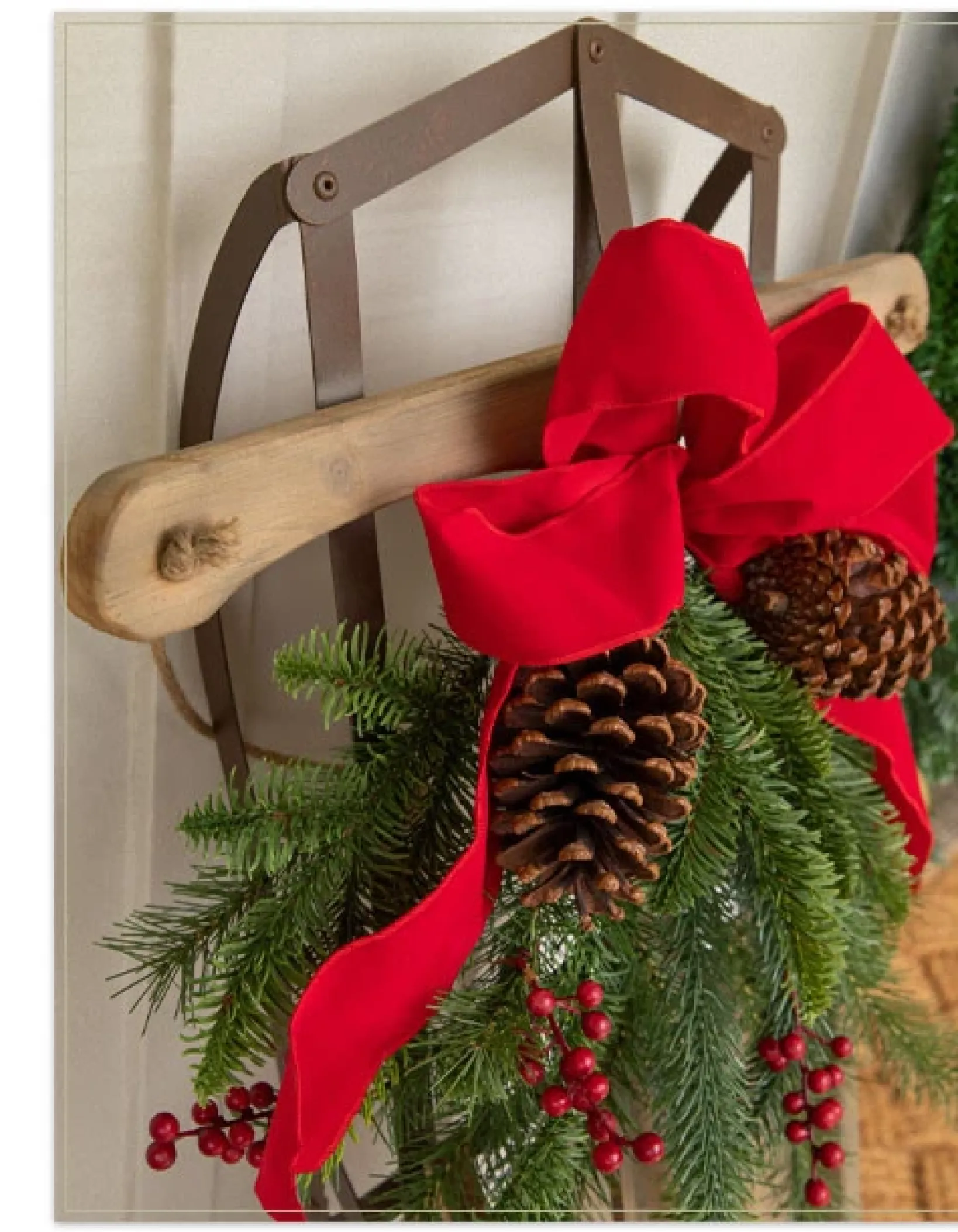 Outlet Alpine Holiday Sled Decorative Accents