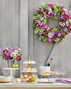 Clearance Amethyst Garden Foliage Wreaths|Flower Arrangements