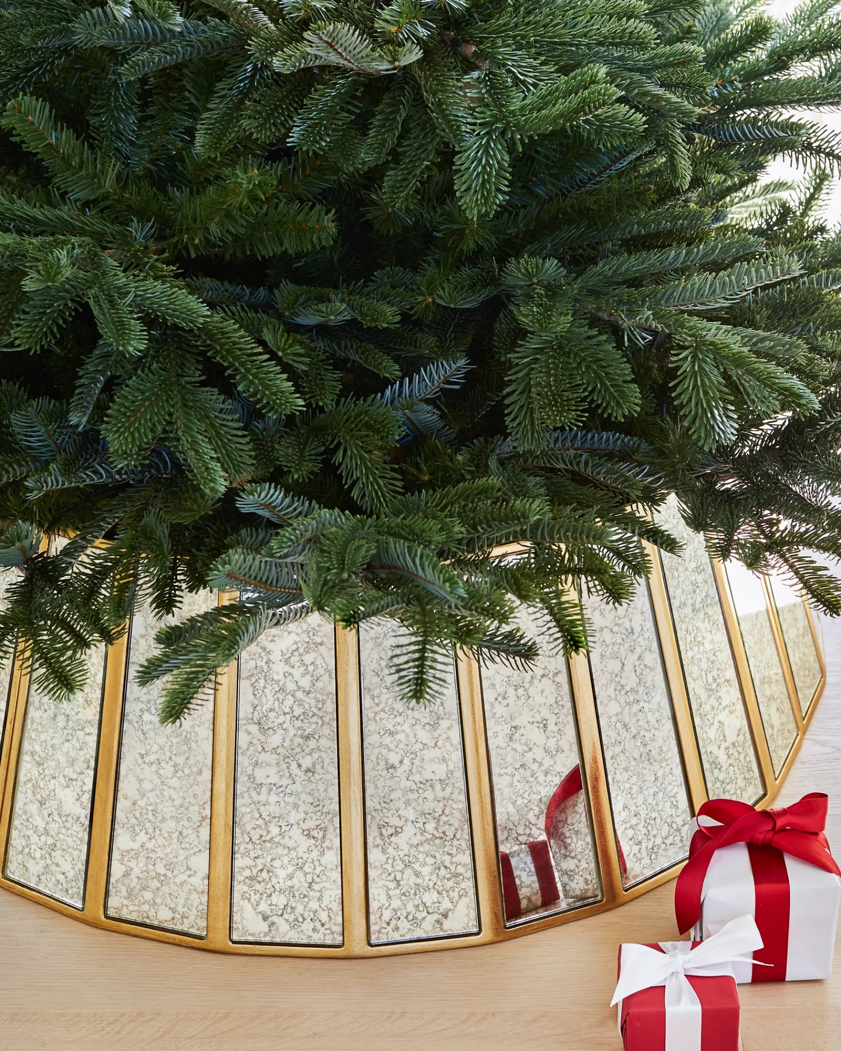 Online Antiqued Mirror Christmas Tree Collars Skirts & Collars