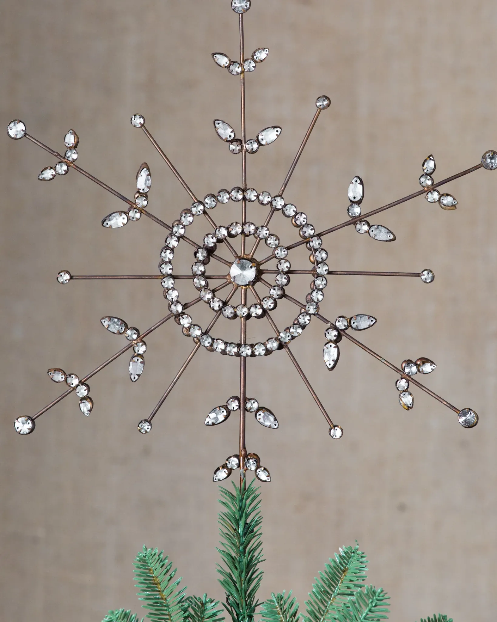 Sale Antiqued Snowflake Christmas Tree Topper Toppers