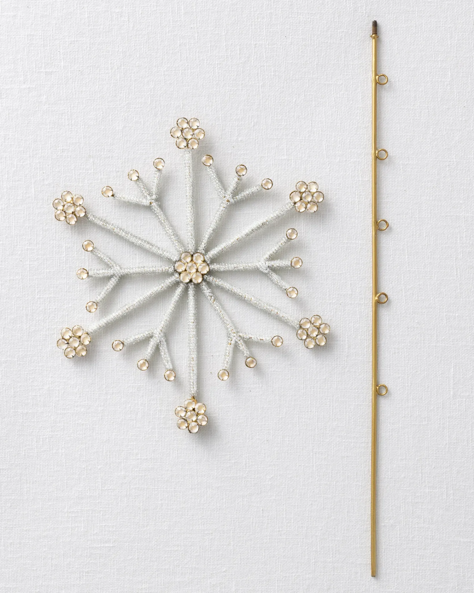 Sale Beaded Snowflake Christmas Tree Toppers Toppers