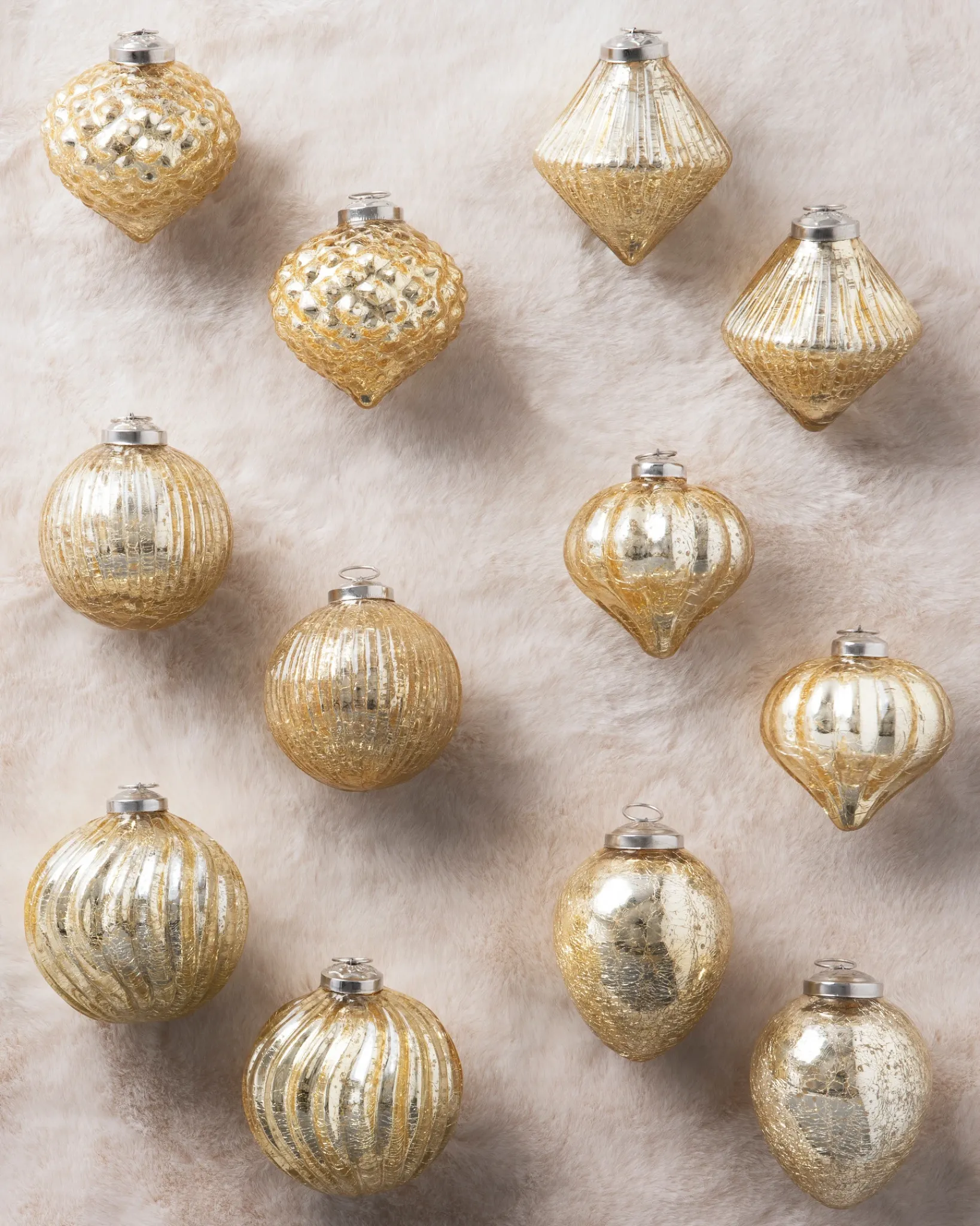 Online BH Essentials Mercury Glass Ornament Collection Ornaments