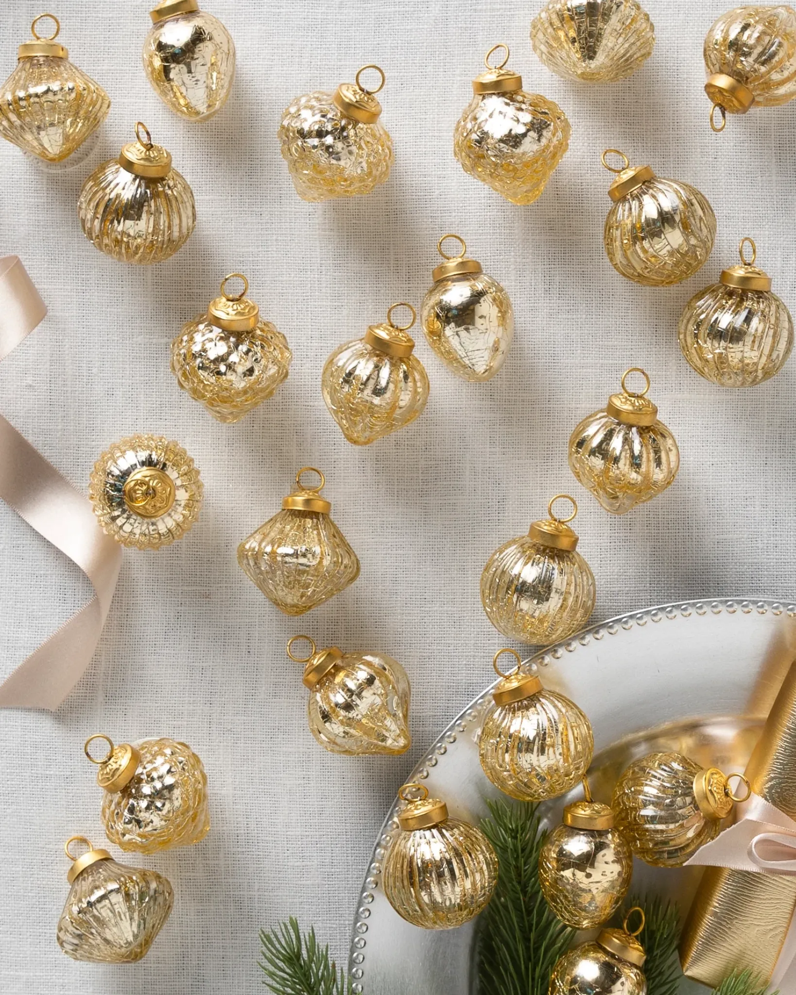 Online BH Essentials Mercury Glass Ornament Collection Ornaments