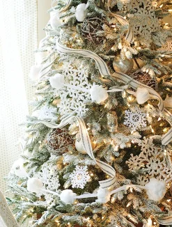 New BH Frosted Fraser Fir® Trees 7 - 7.5 Feet|Under 6 Feet