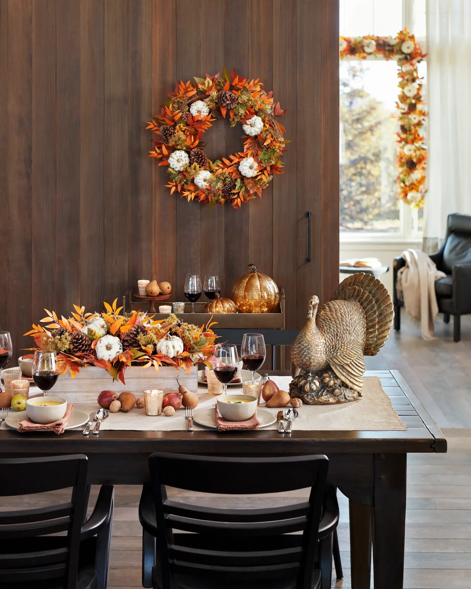 New Bronzed Tabletop Turkey Decorative Accents