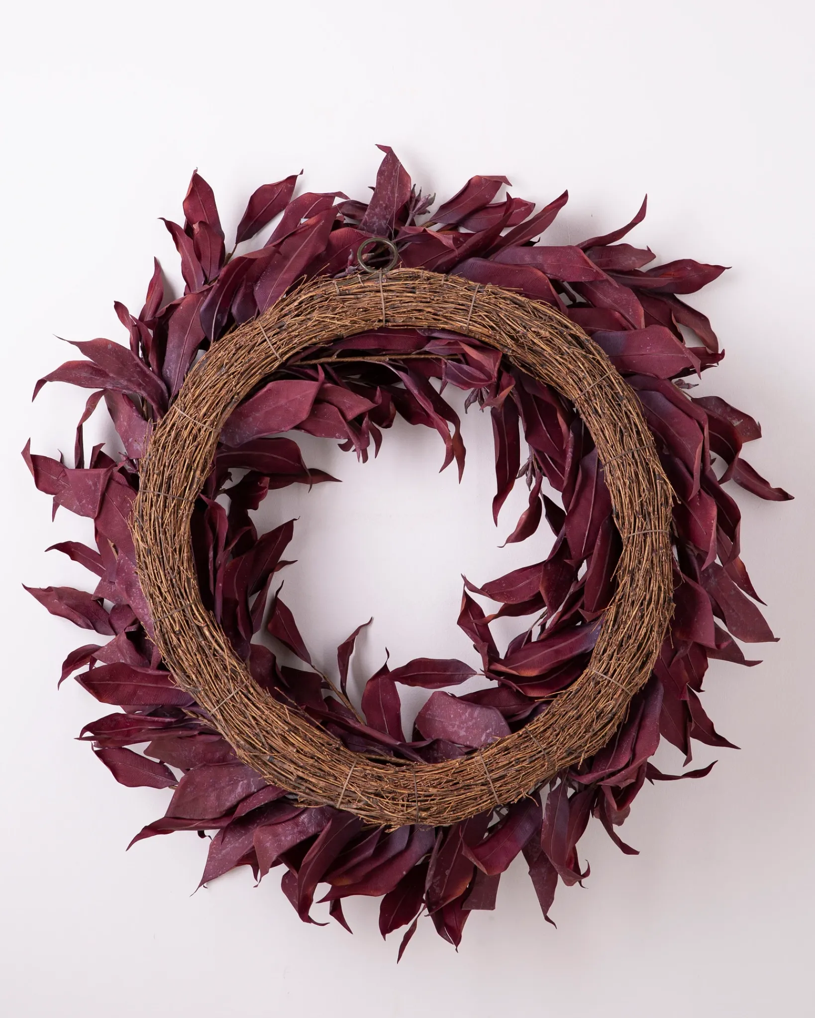 Clearance Burgundy Leaves Foliage Wreaths|Outdoor Safe