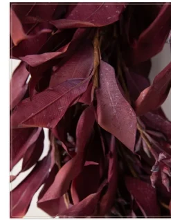 Clearance Burgundy Leaves Foliage Wreaths|Outdoor Safe