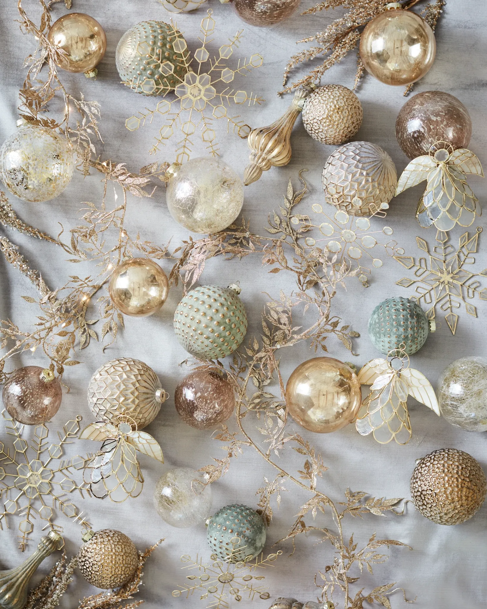 Outlet Burnished Metals Ornament Collection Ornaments