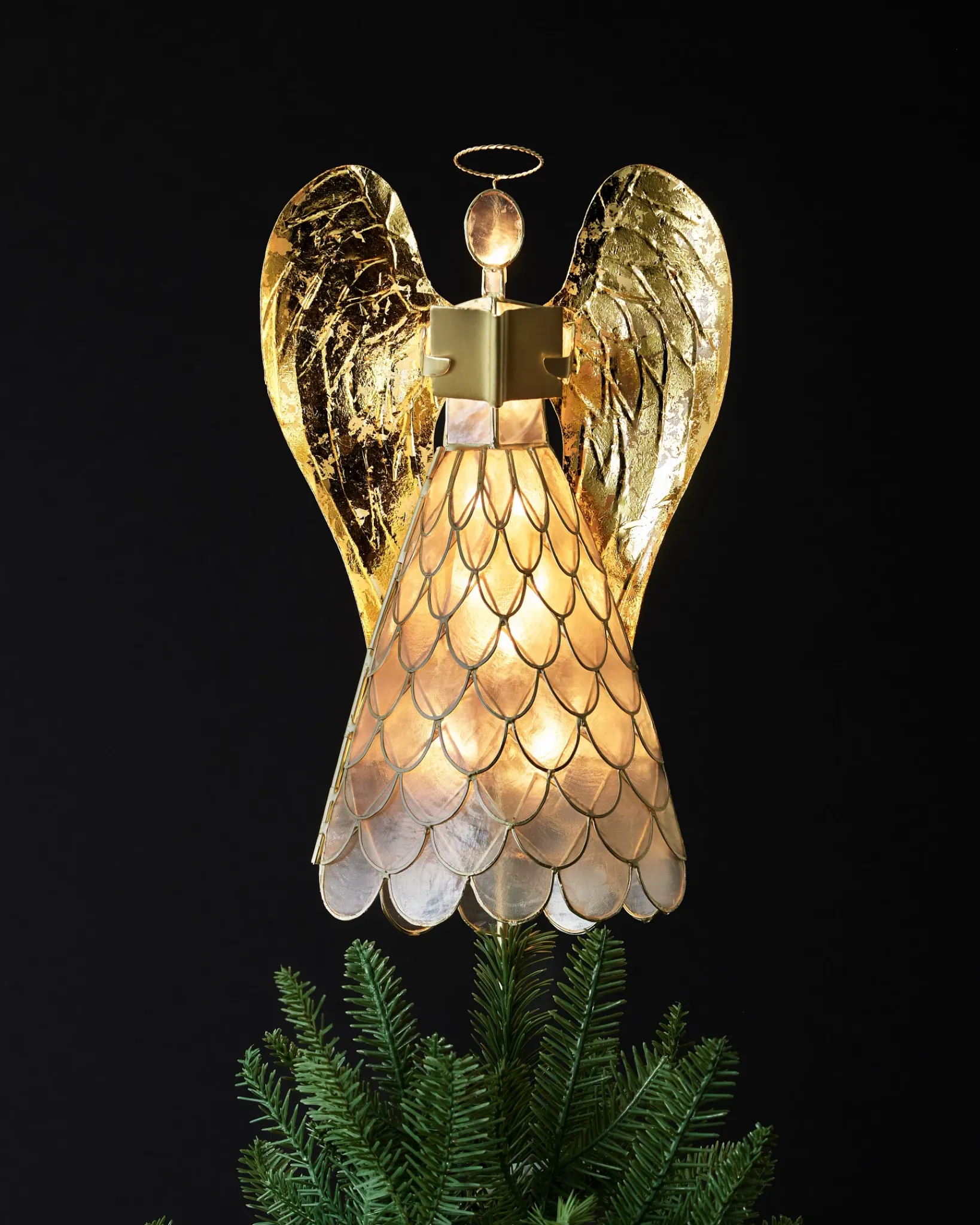 Outlet Capiz Angel Lighted Tree Toppers Toppers