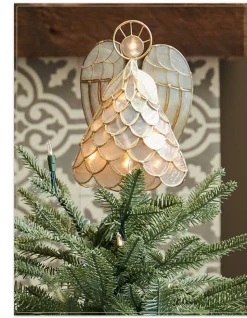Outlet Capiz Angel Lighted Tree Toppers Toppers