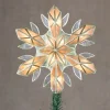 Capiz Snowflake Lighted Tree Toppers Toppers