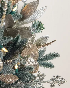 Sale Champagne And Crystal Foliage Pre-Lit|5 - 7 Feet