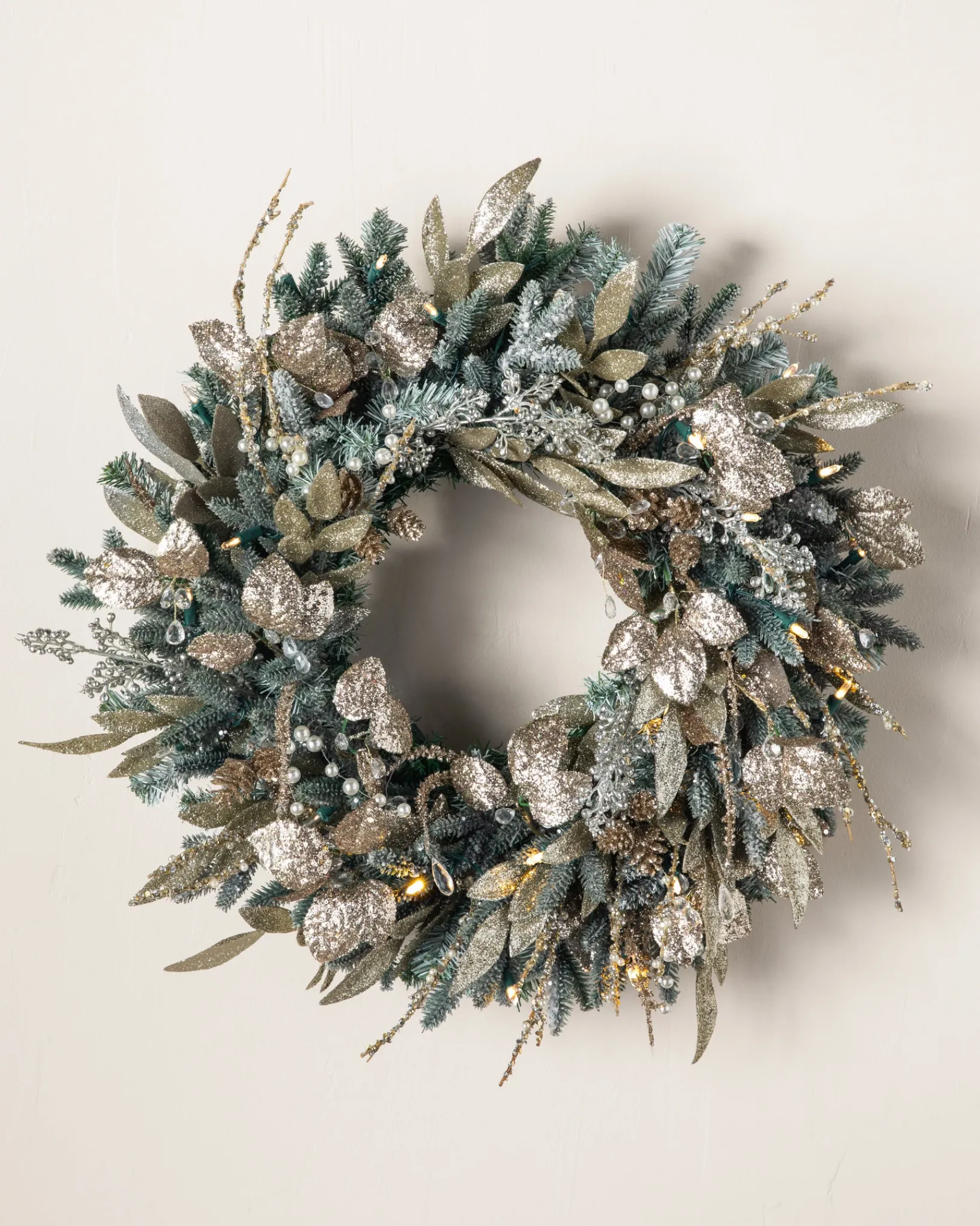 Sale Champagne And Crystal Foliage Pre-Lit|5 - 7 Feet