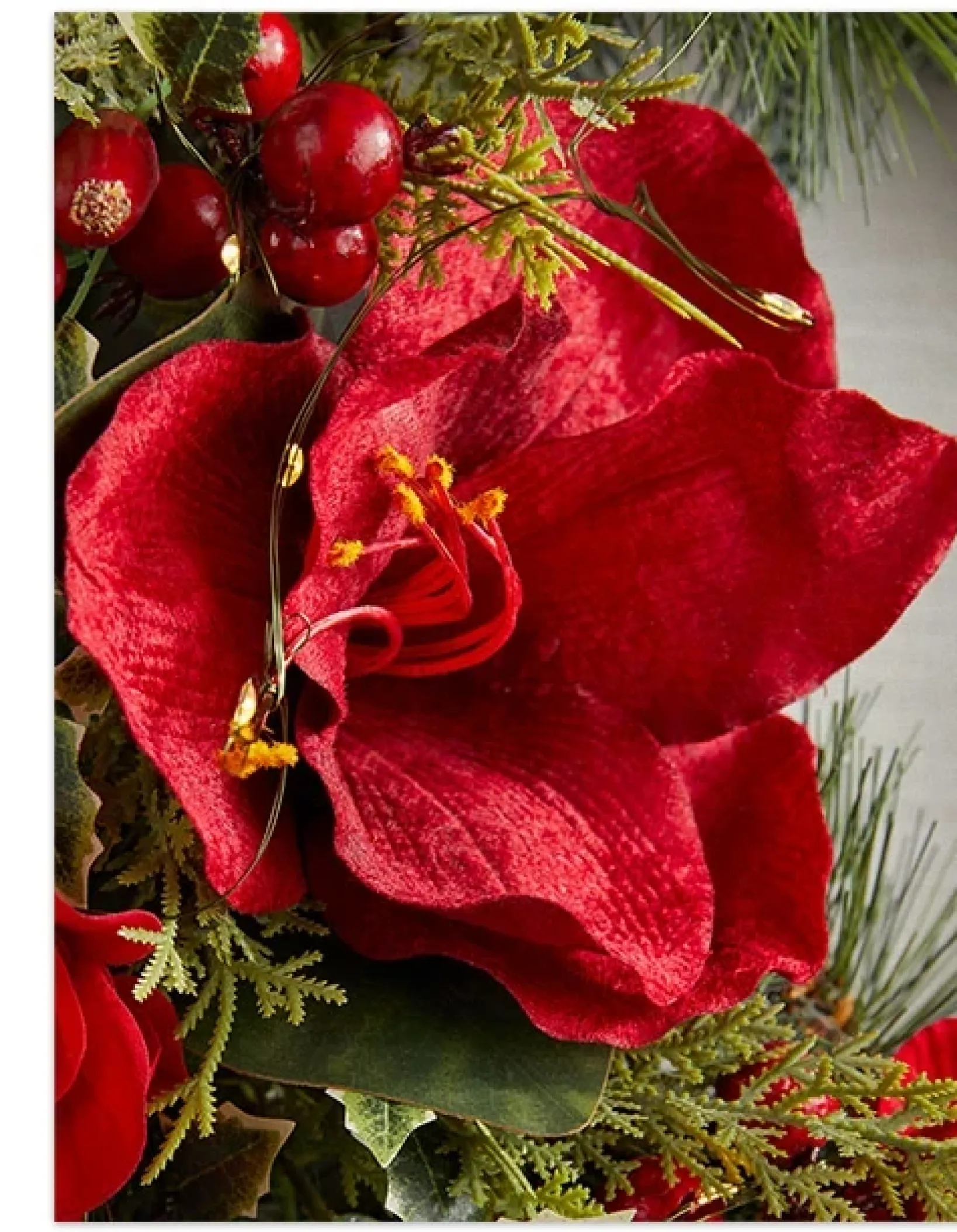 Online Crimson Blooms & Berries Foliage Indoor
