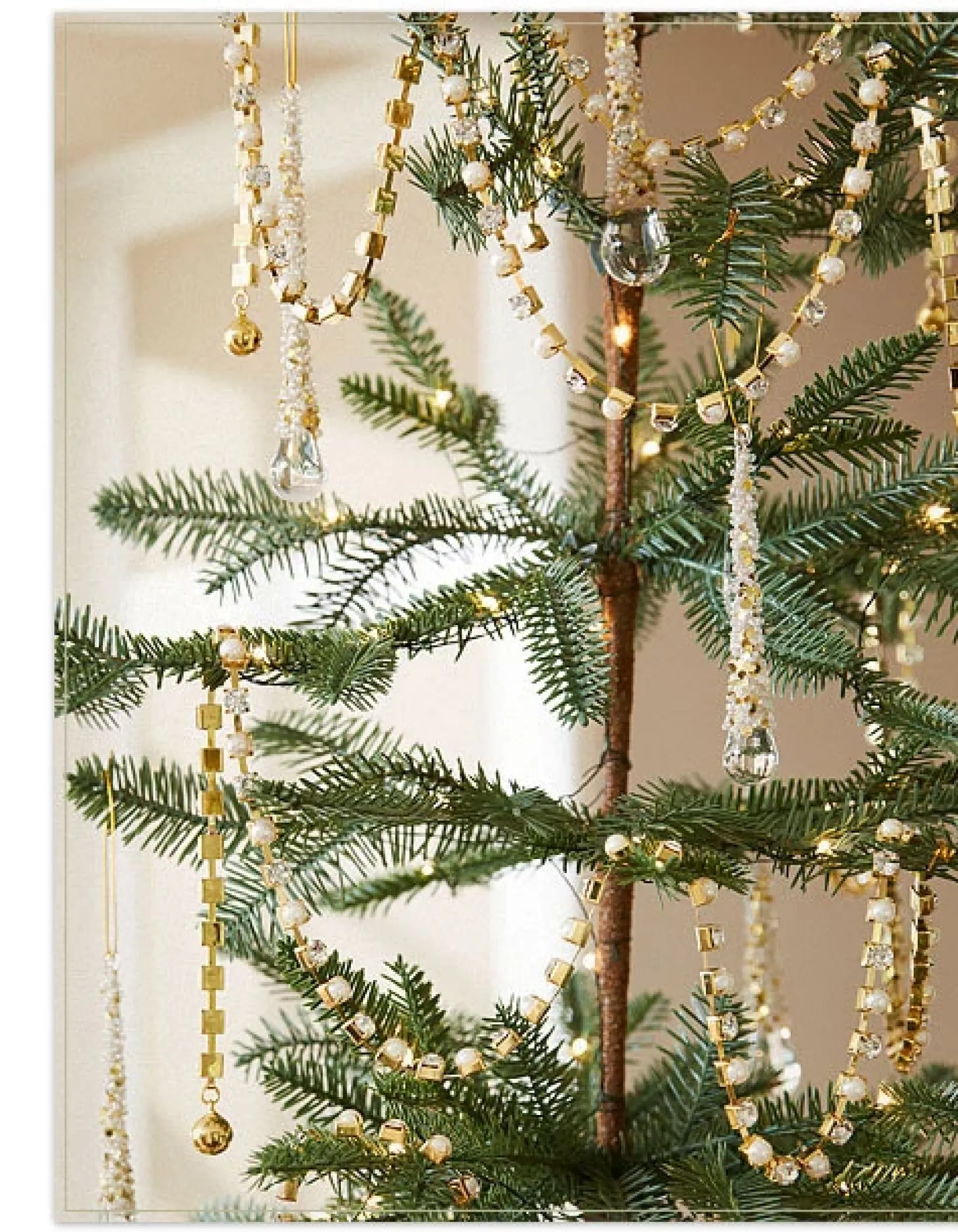 Hot Crystal & Gold Christmas Tree Garlands Garlands