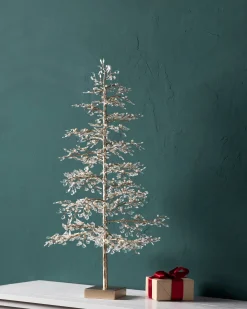 Sale Crystal & Pearl Champagne Trees Tabletop & Accent Trees