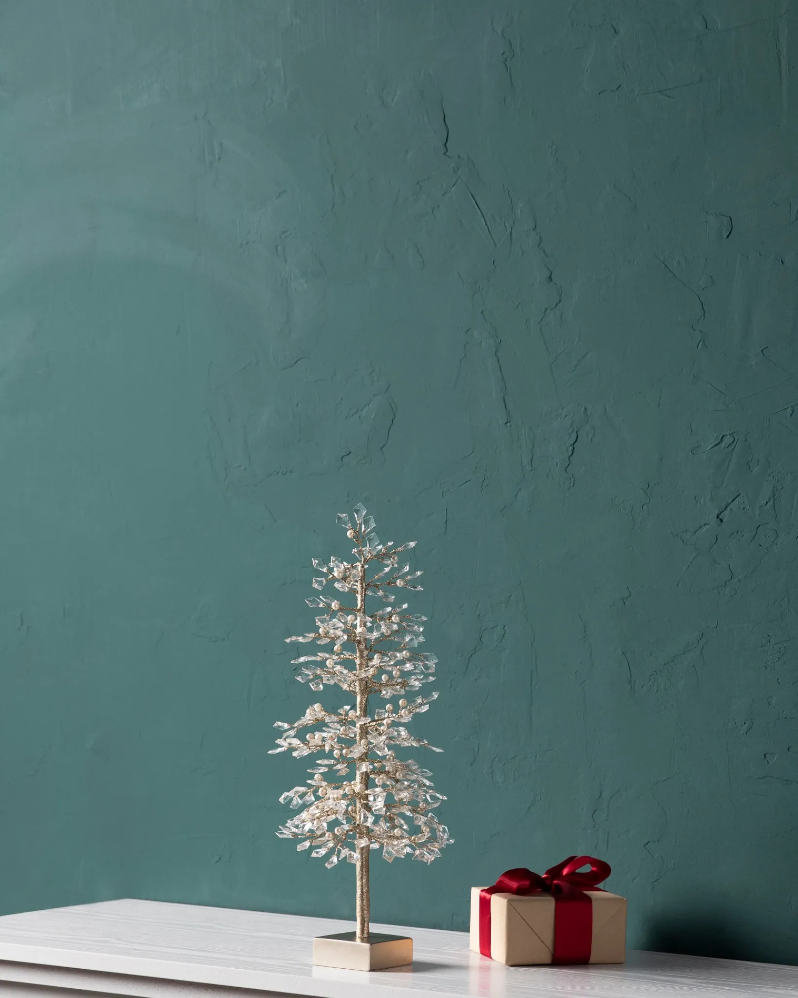 Sale Crystal & Pearl Champagne Trees Tabletop & Accent Trees