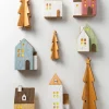 New Farmhouse Lit Wood Villages Decorative Accents