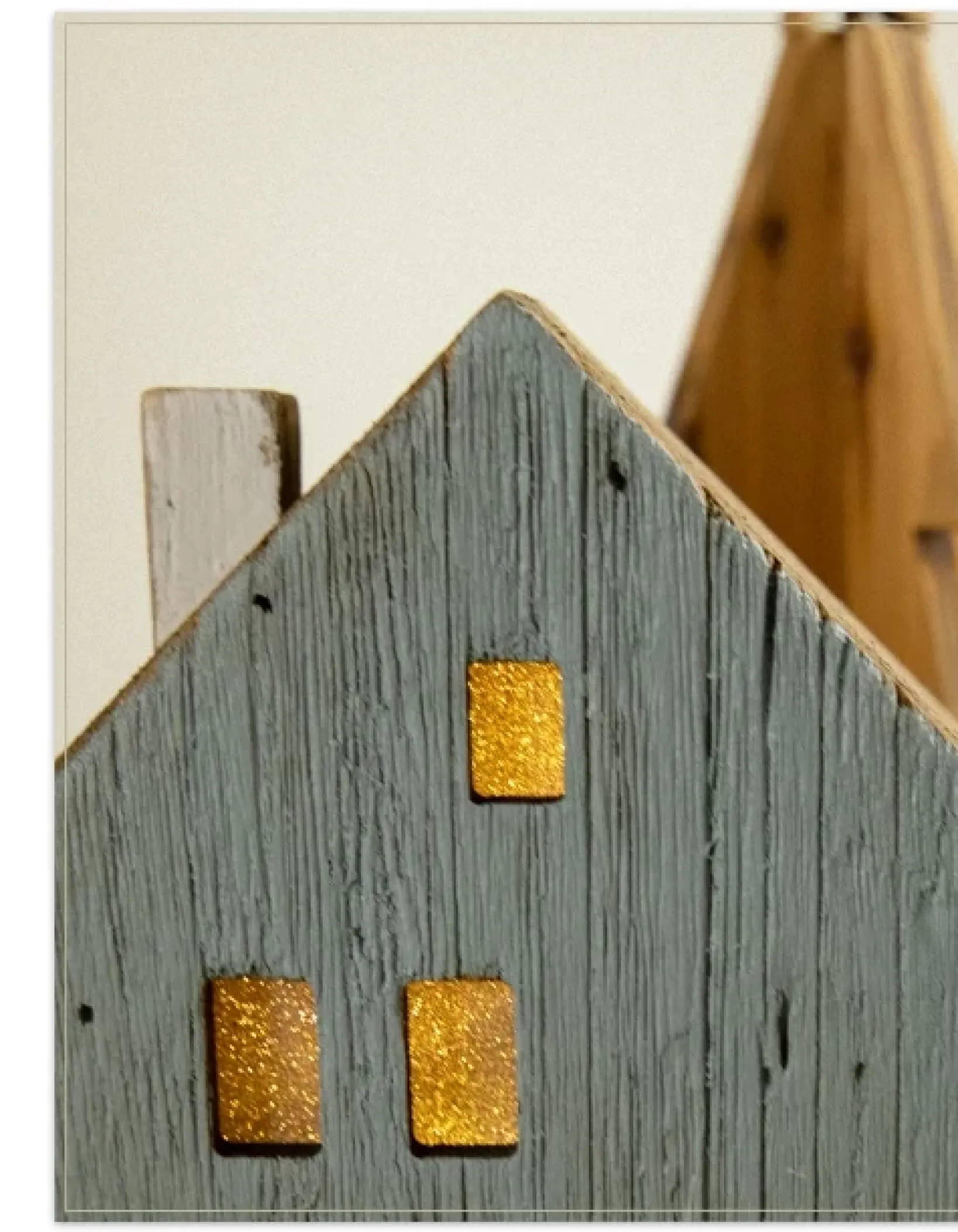 New Farmhouse Lit Wood Villages Decorative Accents