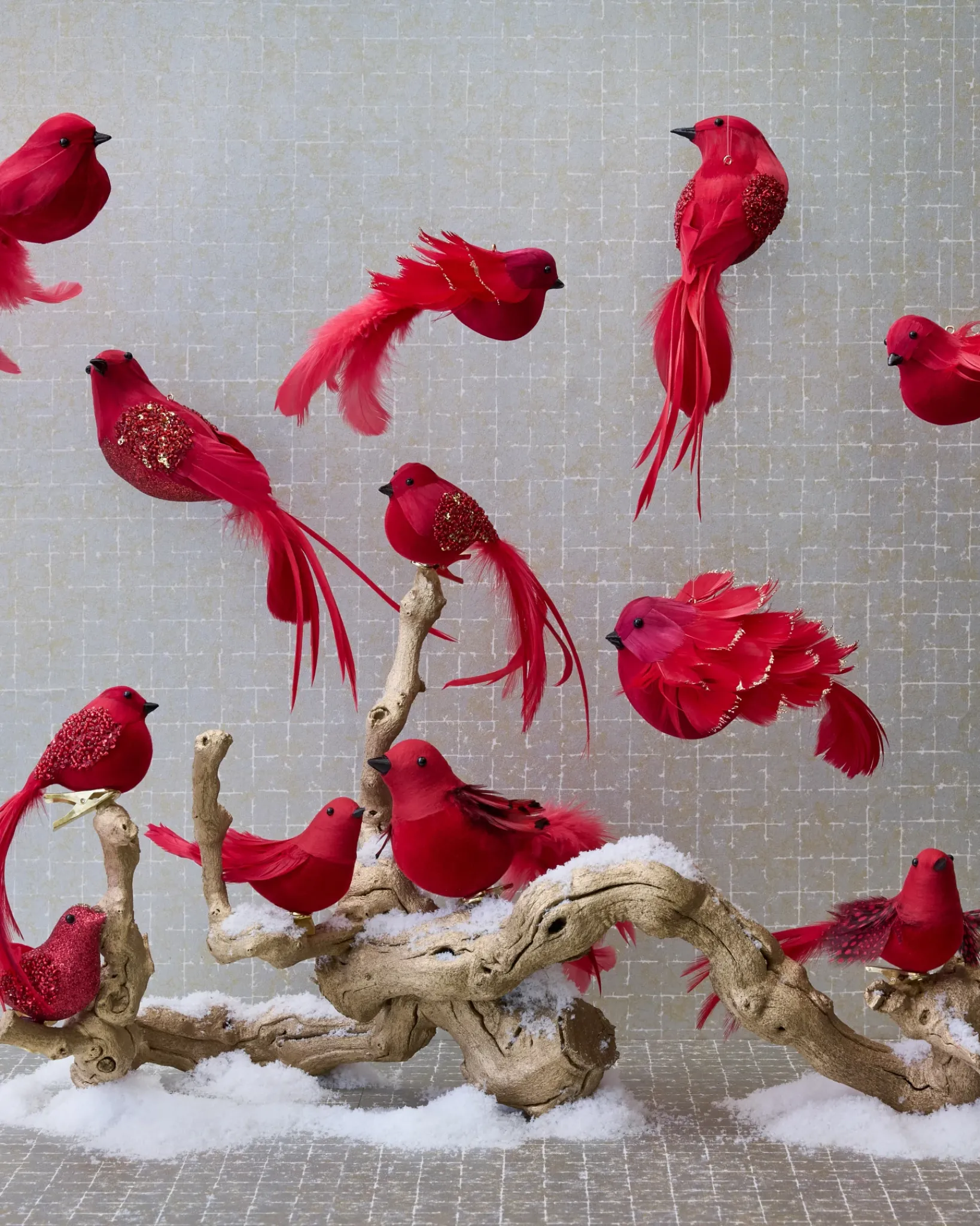 New Feathered Flock Christmas Ornament Collection Ornaments