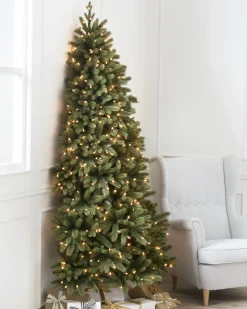 Outlet Fifth Avenue Flatback Trees 7 - 7.5 Feet|Pre-Lit