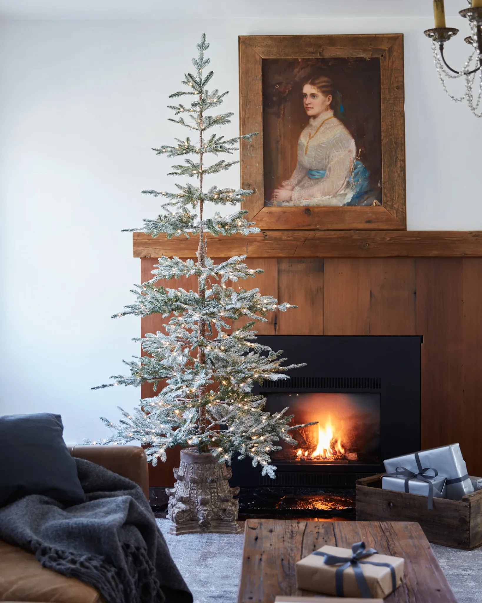 Hot Frosted Alpine Balsam Fir Trees 7 - 7.5 Feet|Under 6 Feet