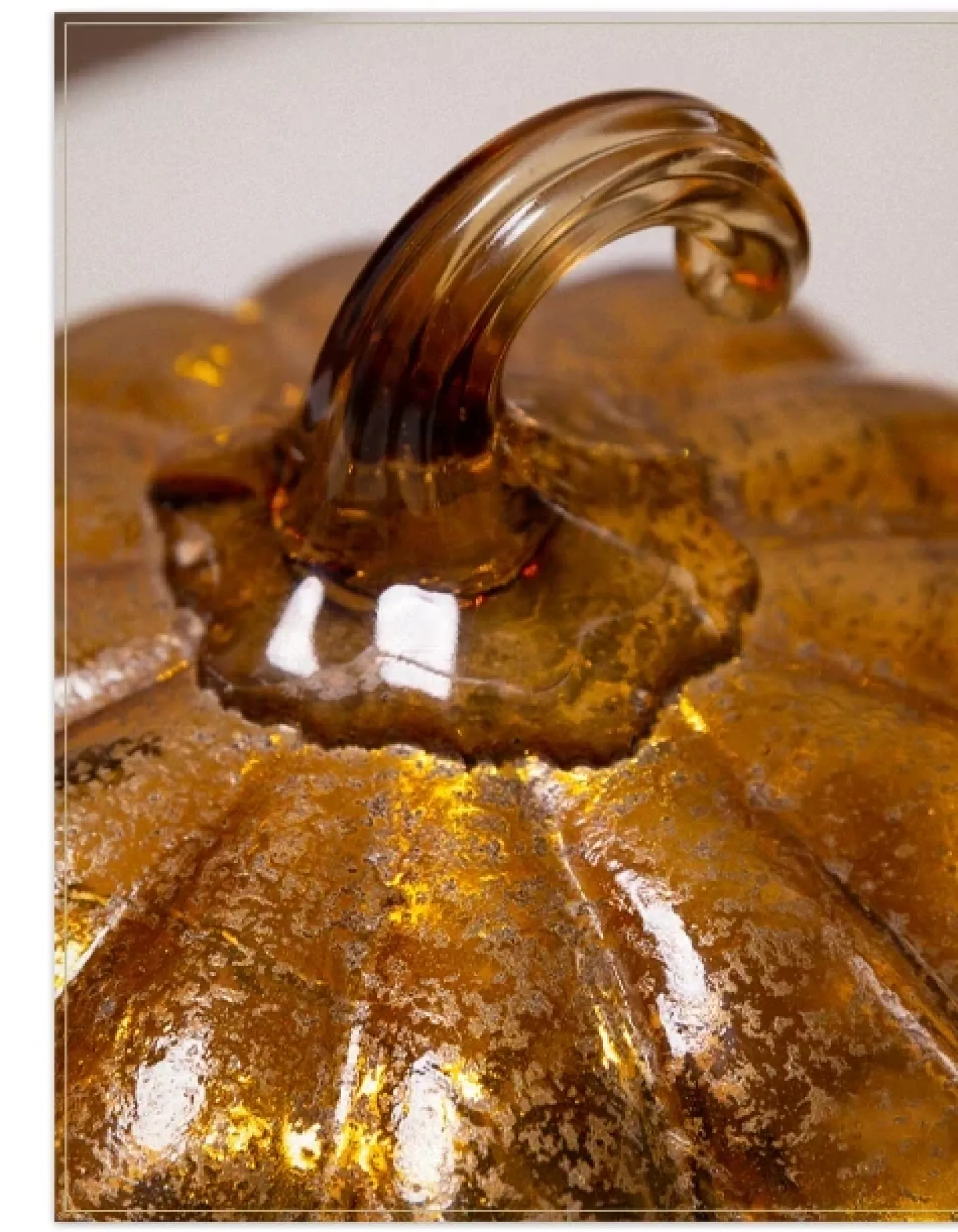 New Glowing Glass Pumpkins - Set Of 3 Decorative Accents