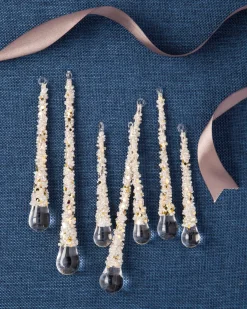 Online Icy Teardrop Ornament Collection Ornaments
