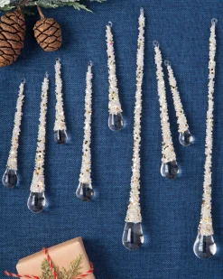 Online Icy Teardrop Ornament Collection Ornaments