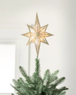 Online Lit Capiz Bethlehem Star Tree Toppers Toppers