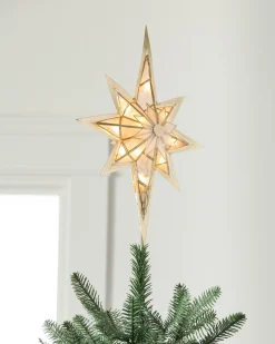 Online Lit Capiz Bethlehem Star Tree Toppers Toppers