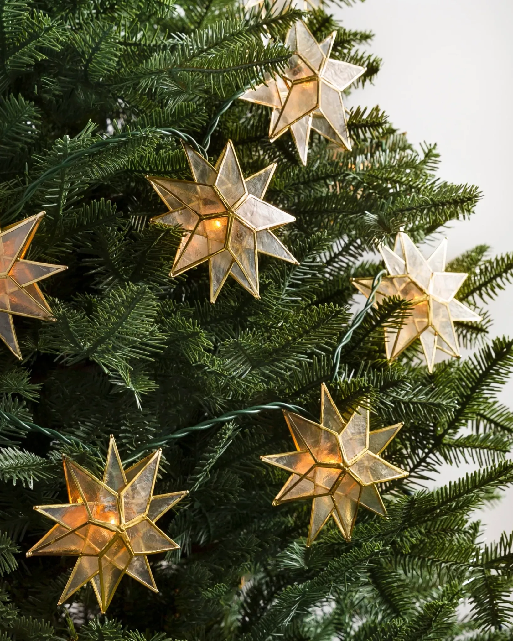 Outlet Lit Capiz Star Christmas Tree Garlands Garlands