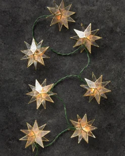 Outlet Lit Capiz Star Christmas Tree Garlands Garlands