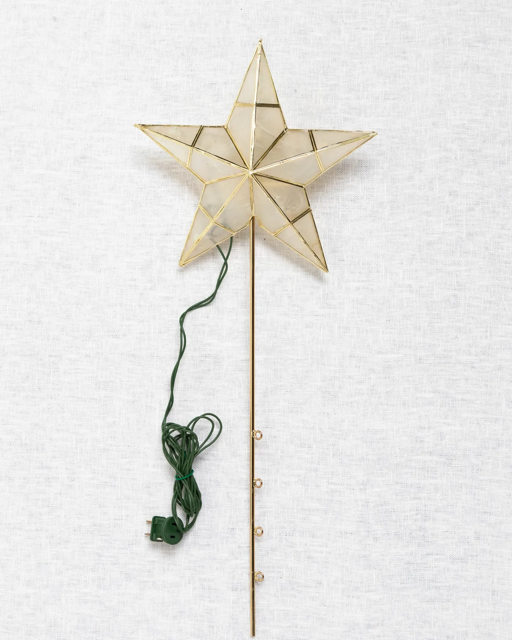 Online Lit Capiz Star Tree Toppers Toppers