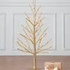 Hot Lit Champagne Glitter LED Trees Tabletop & Accent Trees
