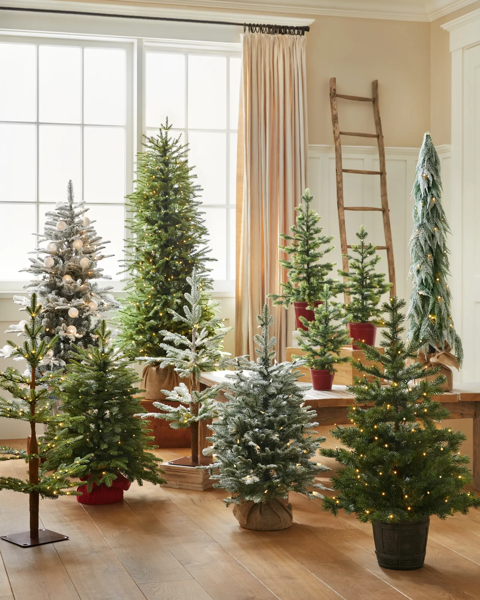 Sale Lit Countryside Tabletop Tree Sets Tabletop & Accent Trees