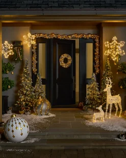 Sale Lit LED Winter Flurry Snowflakes Outdoor Lights