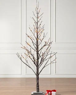 New Lit Snowy Branch LED Trees Tabletop & Accent Trees