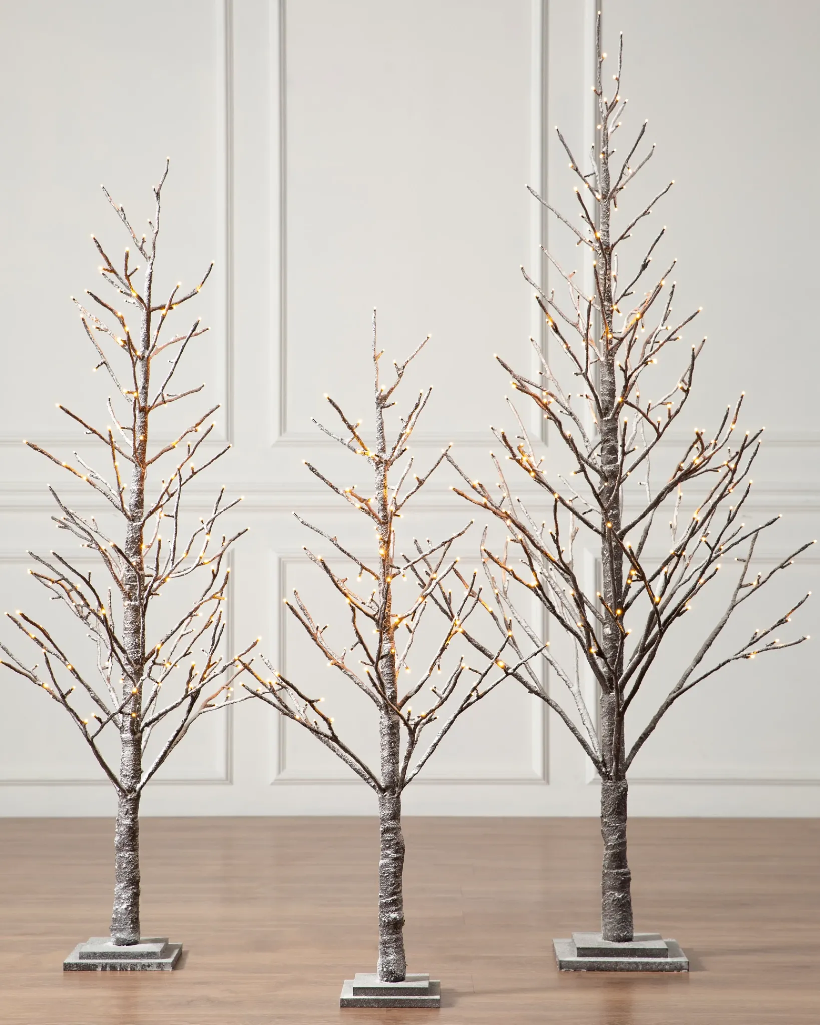 New Lit Snowy Branch LED Trees Tabletop & Accent Trees