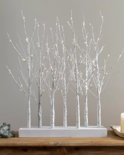 Discount Lit Snowy Branch LED Tree Grove Tabletop & Accent Trees