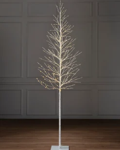 New Lit Winter Birch LED Trees Tabletop & Accent Trees