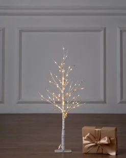 New Lit Winter Birch LED Trees Tabletop & Accent Trees
