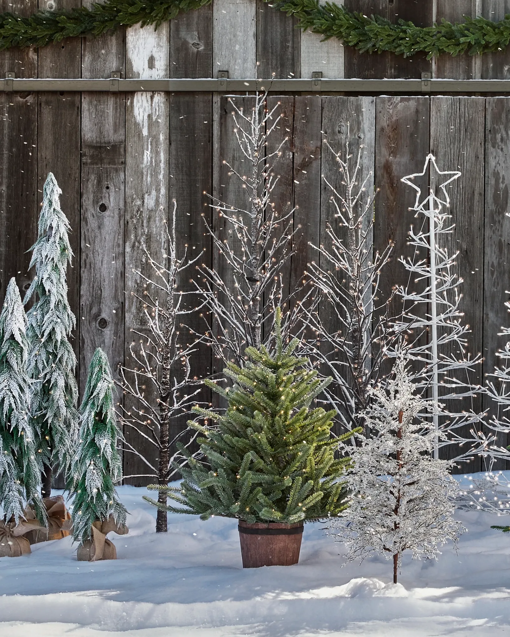 New Lit Winter Birch LED Trees Tabletop & Accent Trees