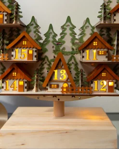 Outlet Lit Wooden Advent Wreaths Decorative Accents|Advent Calendars