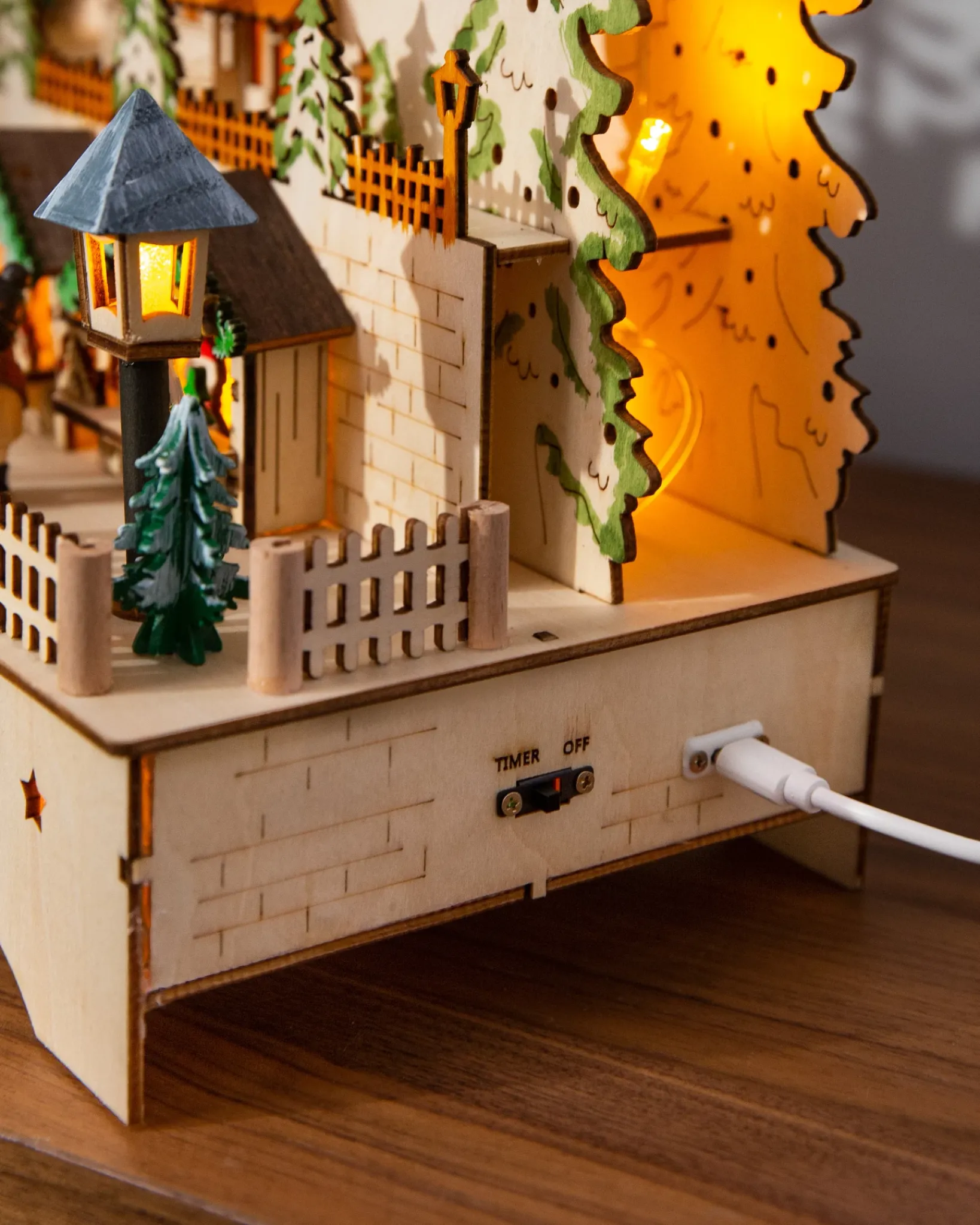 Clearance Lit Wooden Animated Scenes Decorative Accents