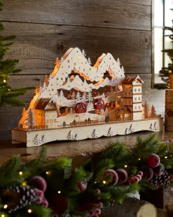 Clearance Lit Wooden Animated Scenes Decorative Accents